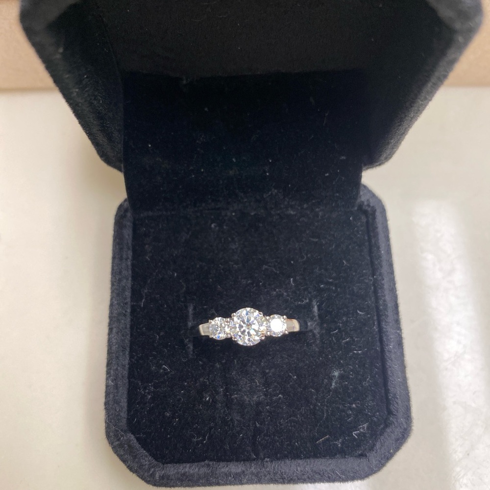 Past, present, future Moissanite Ring Size 6